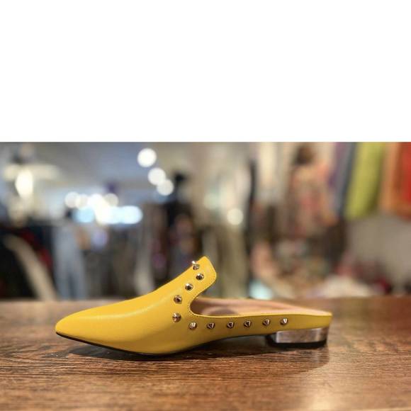 NEW BEAUTIISOLES BY ROBYN SHREIBER sadie 49/70 mule in yellow - Picture 2 of 3